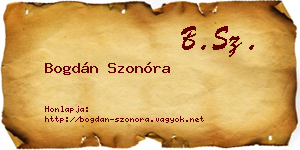 Bogdán Szonóra névjegykártya